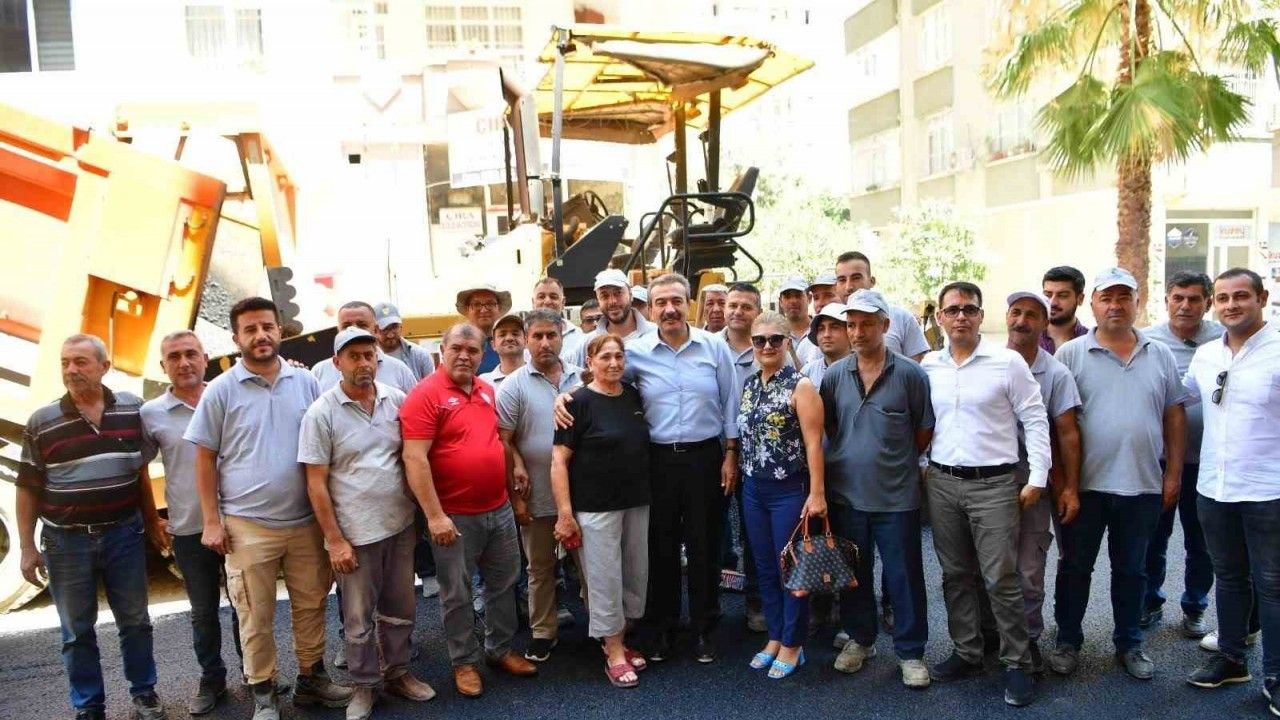 Başkan Çetin, asfalt çalışmalarını denetledi