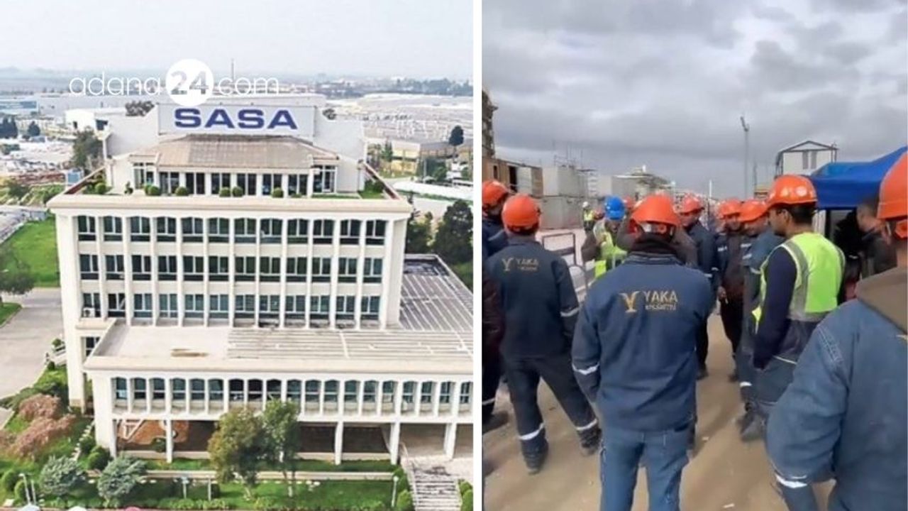 Adana'da SASA işçileri maaş için eylem yaptı, Erdemoğlu Holding'den "kriz çözüldü" açıklaması geldi