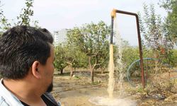 Adana'da kuyudan çekilen su çamurlu akmaya başladı