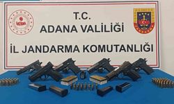 Adana'da 2 araçta 6 ruhsatsız tabanca ele geçirildi