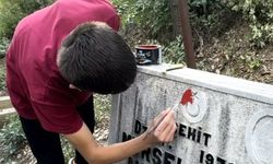 Feke'de öğrencilerden şehit kabirlerine vefa
