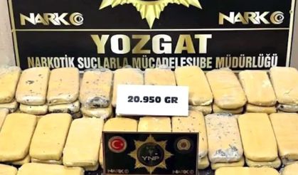 Yozgat’ta 21 kilogram eroin ele geçirildi