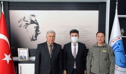 THK Kilis Şube Başkanı Tırnaksız Rektör Karacoşkun’la bir araya geldi