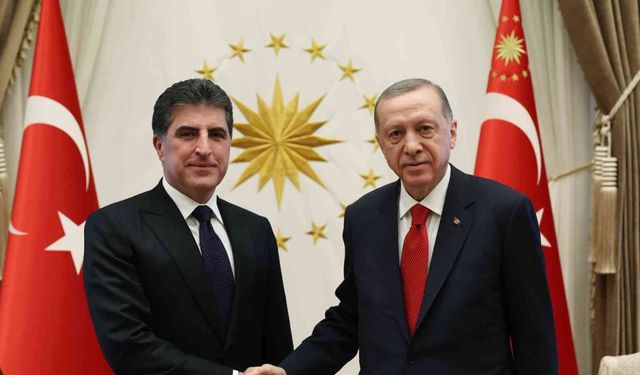 Cumhurbaşkanı Erdoğan, Irak Kürt Bölgesel Yönetimi (IKBY) Başkanı Barzani’yi kabul etti
