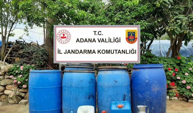 Adana’da bin 730 litre sahte içki ele geçirildi