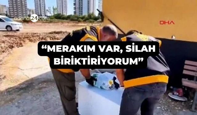 Adana'da deterjan paketinde 13 silah yakalatan şahıs: "Merakım var, biriktiriyorum"