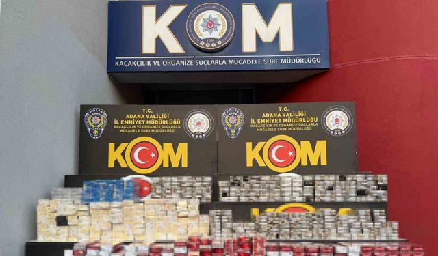 Adana’da 9 bin 750 paket kaçak sigara ele geçirildi