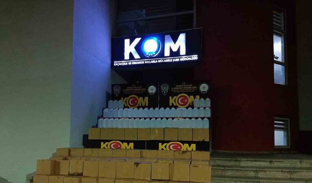 Adana’da 1 ton 690 litre kaçak etil alkol ele geçirildi