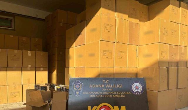 Adana’da 11 milyon 730 bin kaçak makaron ele geçirildi: 5 gözaltı
