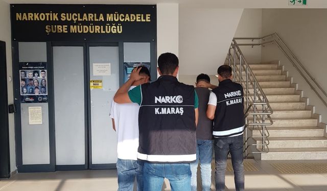 Kahramanmaraş'ta uyuşturucu operasyonunda yakalanan 2 zanlı tutuklandı