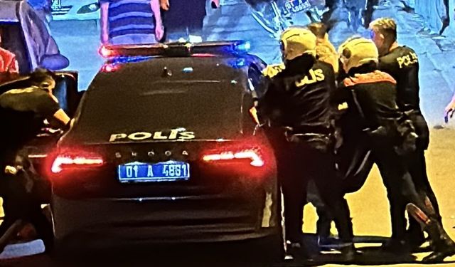 Adana'da polislere mukavemette bulunup ekip motosikletine zarar veren zanlı tutuklandı