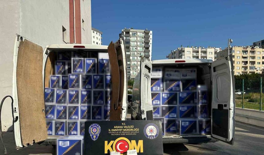 Adana’da 3 milyon TL’lik makaron operasyonu: 2 tutuklama