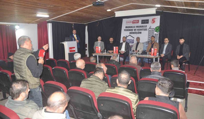 DAİMFED mahalle mahalle gezerek yerinde kentsel dönüşümü anlatıyor