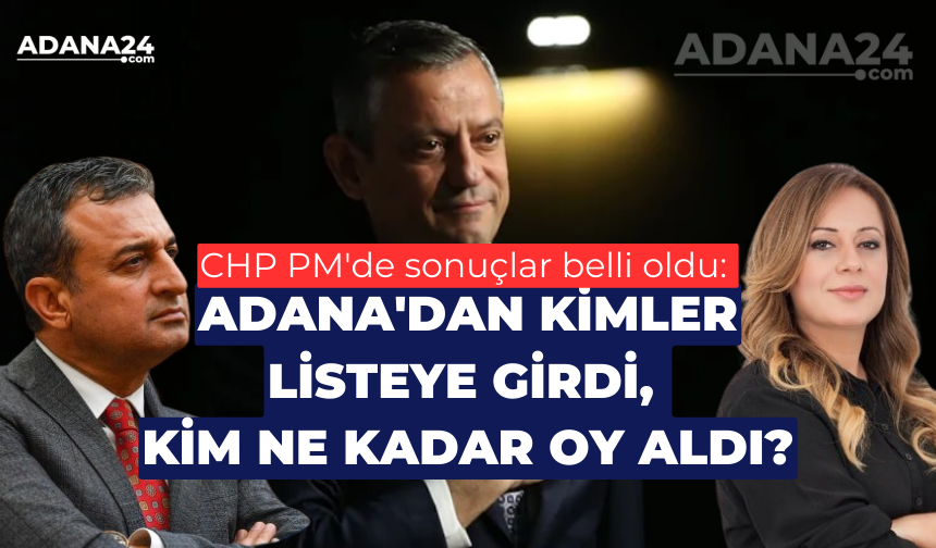 CHP PM'de sonuçlar belli oldu: Adana'dan kimler listeye girdi, kim ne kadar oy aldı?