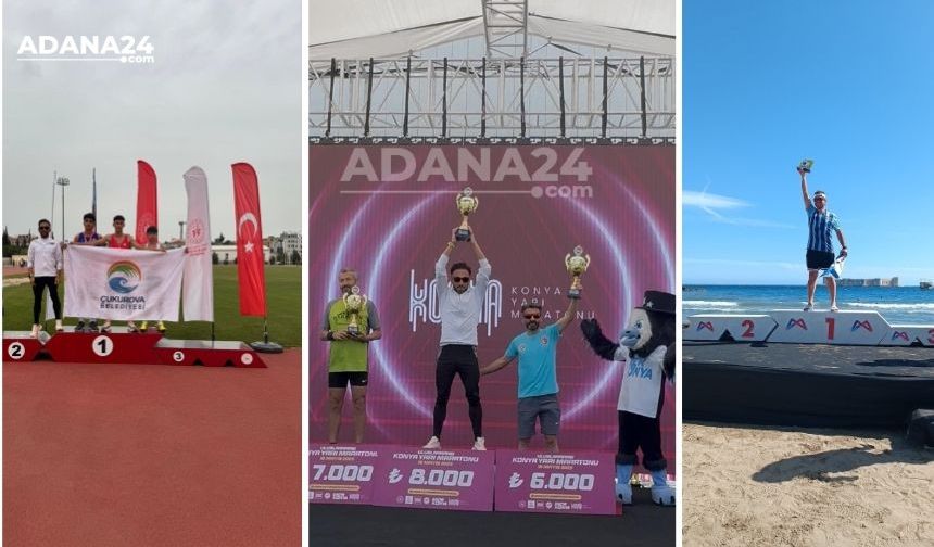 Çukurova Belediyesi atletleri 3 maratondan 6 madalya ve 4 kupa ile döndü