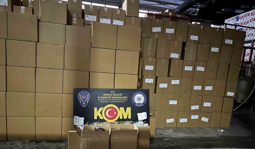 Adana’da 13 milyon liralık makaron ele geçirildi