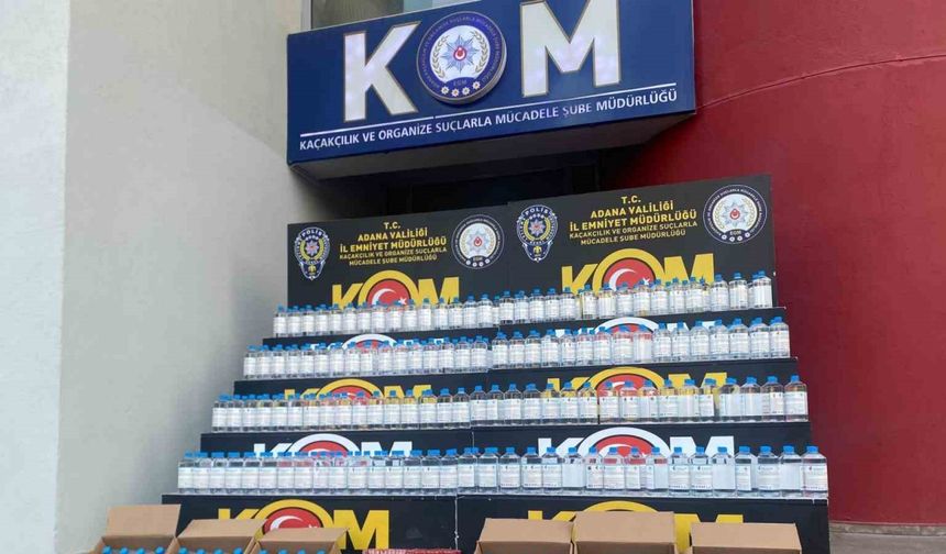 Adana’da 400 litre sahte içki ele geçirildi