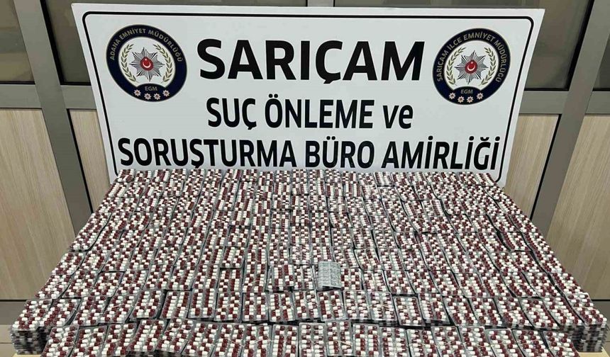 Apartman dairesine yapılan baskında 27 bin 412 uyuşturucu ele geçirildi