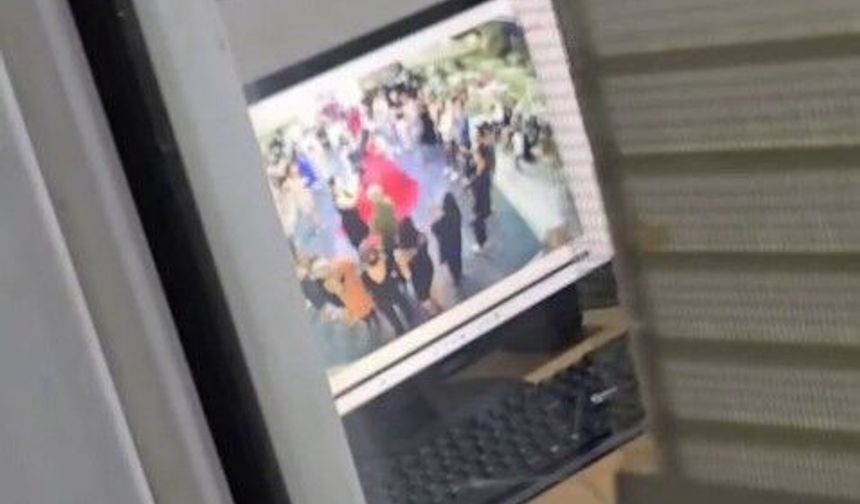 Kına eğlencesinde gelinin üzerine avize düştü: O anlar kameraya yansıdı