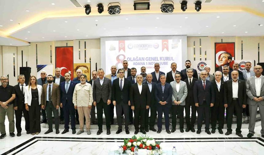 Eğitim-Bir-Sen Adana'da Mustafa Sarıgeçili yeniden başkan seçildi