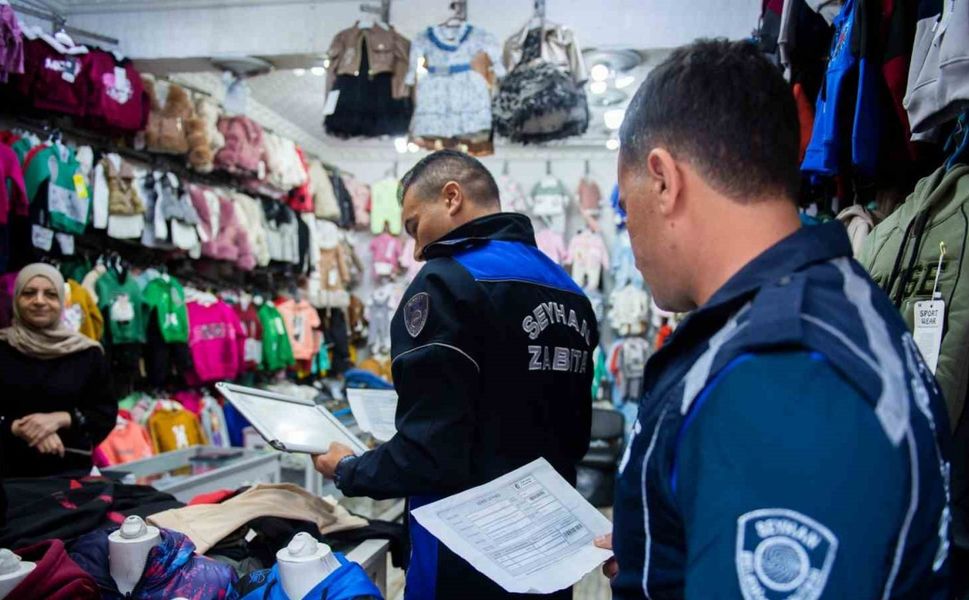 Seyhan Zabıta ekipleri kaldırım işgali denetimi yaptı